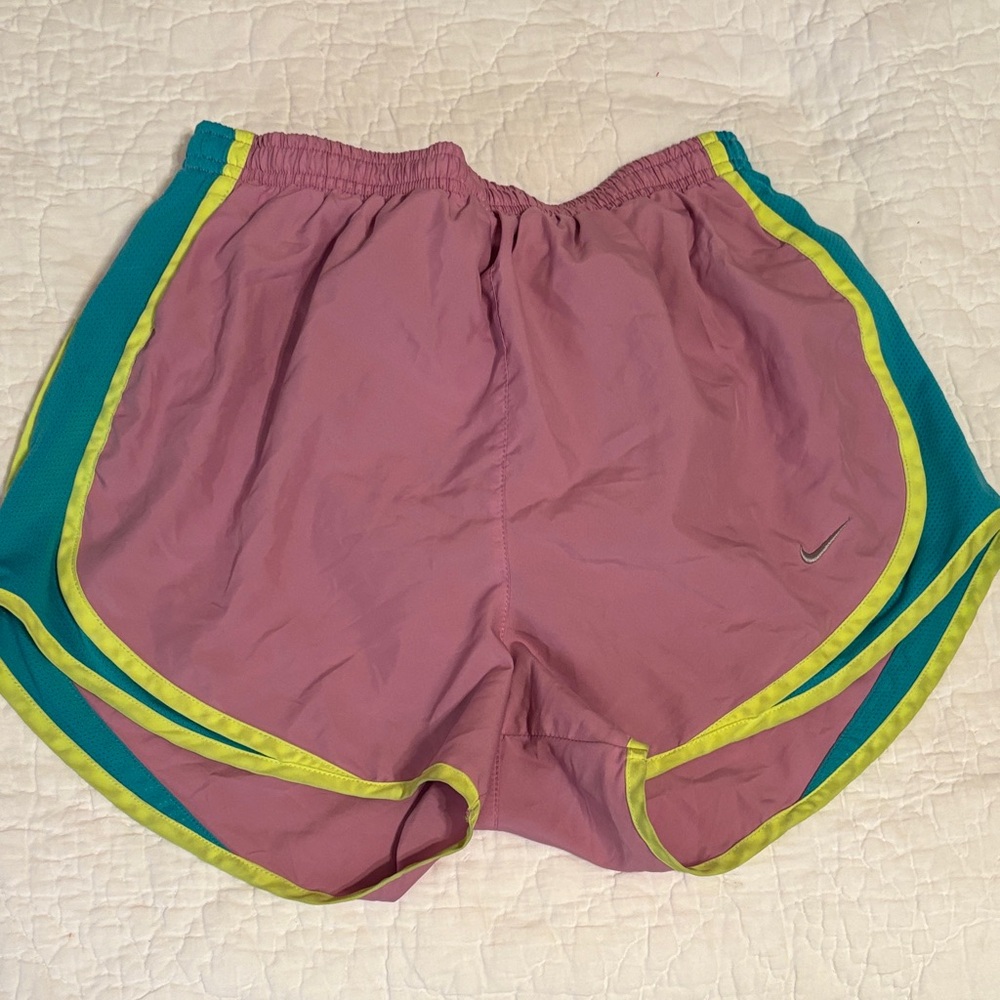 Nike Women's Athletic Shorts in Pink and Teal
